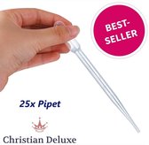 Christian Deluxe 25 stuks set pipet - 3ml - pipet voor vloeistoffen - doseerpipet - plastic pipet - pasteur pipet - whisky pipet