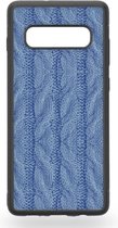 Blue woolen pattern Telefoonhoesje - Samsung Galaxy S10+