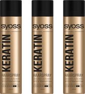 Syoss Haarspray / Haarlak – Keratine - Voordeelverpakking 3 x 400 ml