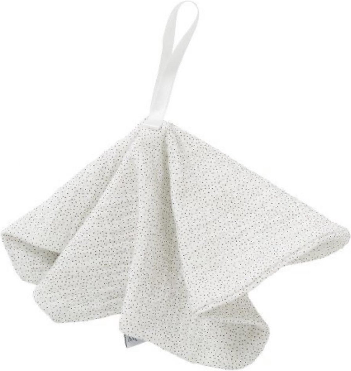 Goedkoopste Cottonbaby speendoekje sparkle - wit/taupe - Cottonsoft