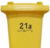 Klikosticker - met uw huisnummer - zwart -  weerbestendig - brievenbussticker - containersticker - 14 cm x 21 cm
