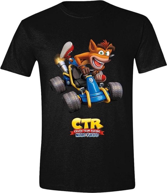Crash Team Racing - Crash Car Men T-Shirt - Black - XL
