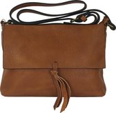 Crossbodytas met flap Flora & Co camel