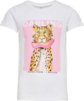 Only t-shirt meisjes - roze - KONvibe - maat 122/128