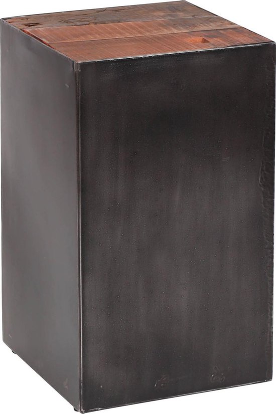 Duverger® Ruf Industry - Colonne - carré - H 50cm - bois dur robuste - boîtier en métal - 30 cm
