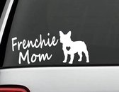 Auto sticker Franse Bulldog Frenchie Mom wit AUTOSTICKER