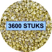 Fako Bijoux® - Letterkralen Rond Bulk - Letter Beads - Alfabet Kralen - Sieraden Maken - 3600 Stuks - Goud