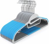 20 X ANTISLIP KLEDINGHANGERS, RUIMTEBESPARENDE KLEERHANGER