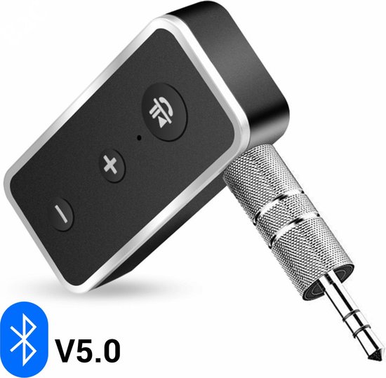 Bluetooth Receiver V5.0 Draadloos AUX Auto Adapter - 5.0 -... bol.com
