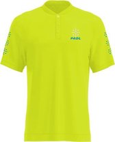 Padl polo - sr - padel - ocean blue/fluo yellow - 2XL
