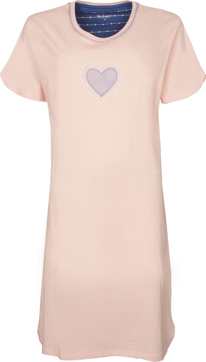 Tenderness Dames Nachthemd - 100% Katoen - Veiled Rose - Maat XL