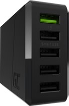 GREEN CELL 3-poort charger GC ChargeSource 5 5xUSB 52W met Ultra Charge en Smart Charge