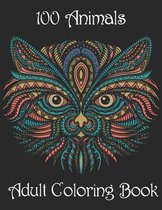 100 Animals Adult Coloring Book
