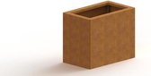 MySteel Cortenstaal plantenbak Texas 300x500 Inclusief Bodemplaat  - Hoogte: 600mm
