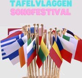 Alle Tafelvlaggen Songfestival - met standaard | Complete set