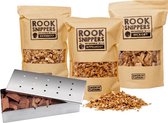 Rooksnippers bundel met Smokerbox - Smokin' Flavour  - Appel - Hickory - Eik