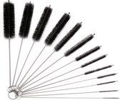 Flexibele reinigingsborstel set 13 stuks nylon RVS