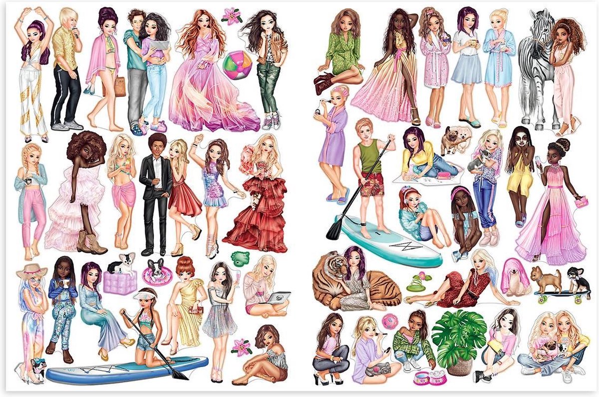 TOPModel Stickerworld Livre 20 Pages de Fond à décorer soi-même -  MaxxiDiscount