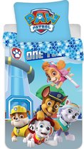 PAW PATROL DEKBEDSET OVERTREK + KUSSENSLOOP - 1 PERSOONS - 140 x 200 cm