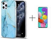 Luxe marmer hoesje voor Samsung Galaxy A51 | Marmerprint | Back Cover + 1x screenprotector