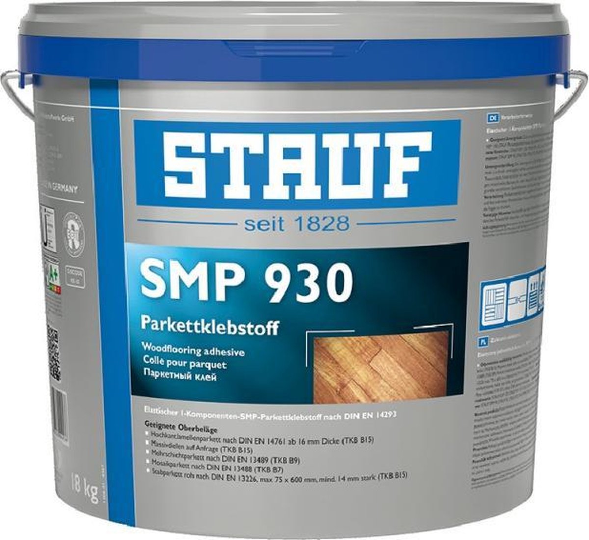 Polymeerlijm - Stauf - Watervast - Parketlijm - Parket verlijmen - Licht SMP-930 - Eiken/Beige - 18 kg emmer