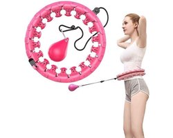 Fitness Hoelahoep | fitness hoelahoep | Hoelahoep fitness | Hoelahoep volwassenen | Hoelahoep volwassenen | Hoepel fitness | hula hoop | weigthed hula hoop | Roze - fitness - gewichtsverlies - afslanken - 1,7kg