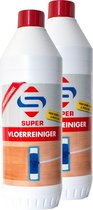 SuperCleaners - Vloerreiniger - geschikt voor alle vloeren - 2 stuks 1L