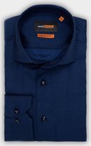 Web Blouse Overhemd Heren Tijdloos Donkerblauw - 43