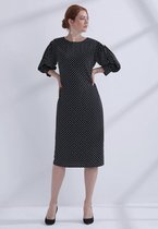 Robe Betty Zwart Pois