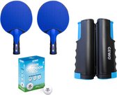 Gewo Tafeltennis Set Outdoor All-in - 2 Bats + 6 Ping Pong Ballen + 1 Flexx Net