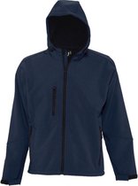 SOLS Heren Replay Hooded Soft Shell Jacket (ademend, winddicht en waterbestendig) (Wit)