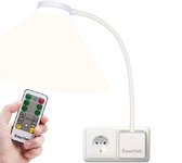Enuotek® Stekkerlamp- Inclusief Afstandsbediening- Dim en Geheugenfunctie- 230 Volt- 4 Watt- Kunststof- Wit- 160 gram