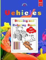 Vehicles Drawing and Coloring Book