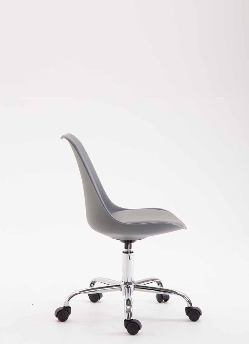 Chaise de bureau - Chaise - Design scandinave - Hauteur réglable - Simili  cuir - Grijs... | bol