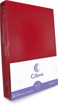 Cillows Premium Jersey Hoeslaken voor Kinderen - 70x160 cm - (tot 20 cm hoogte) - Rood