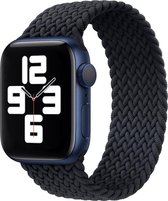 Bee's Geschikt voor de Apple Watch Series - 42/44 mm - Gevlochten Watch Bandje - M - Houtskool