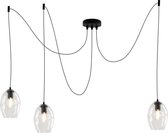 Olucia Penny - Plafondlamp - Transparant/Zwart - E27