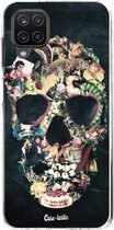 Casetastic Samsung Galaxy A12 (2021) Hoesje - Softcover Hoesje met Design - Vintage Skull Print
