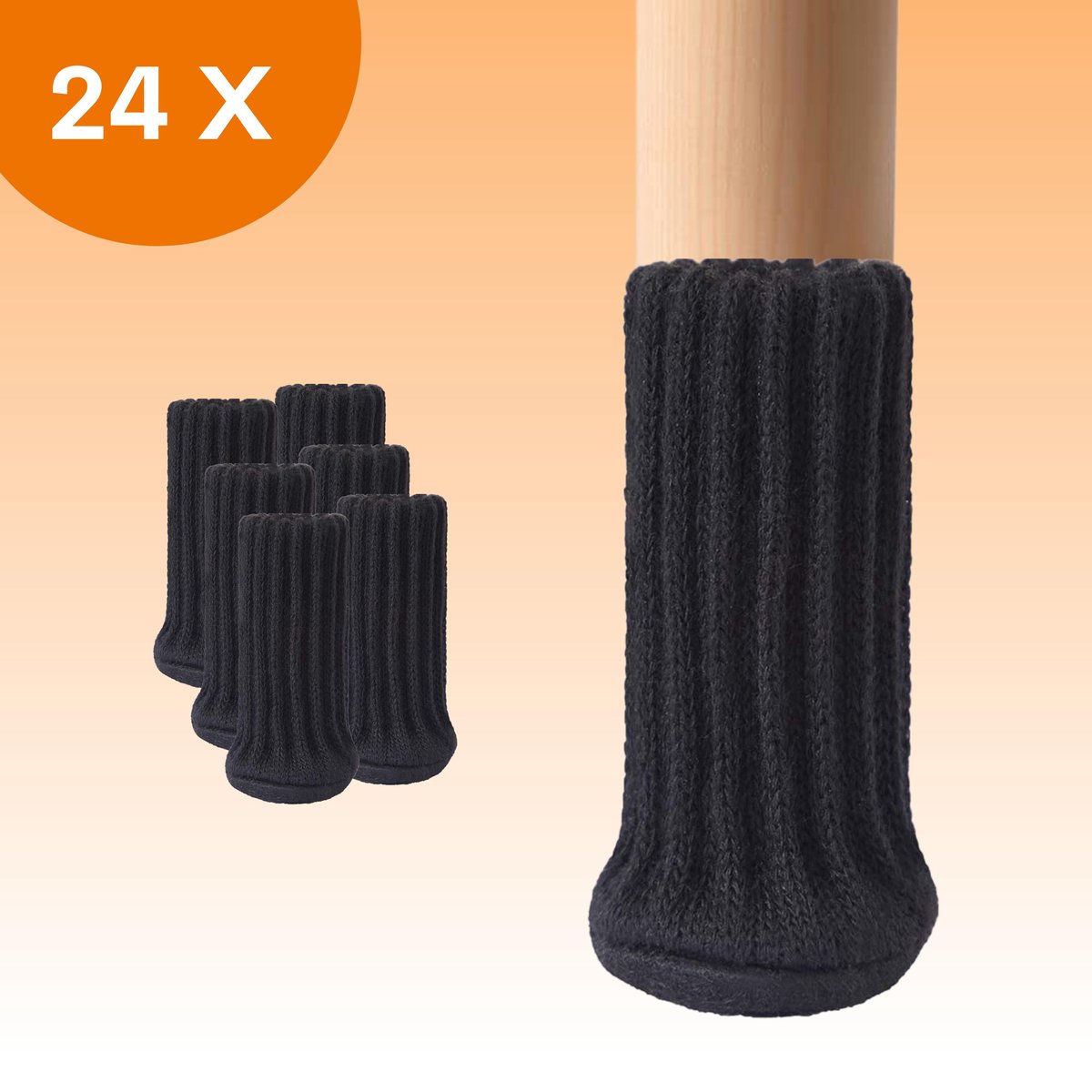 FLOOQ - Stoelpoot Doppen met Anti-Kras Vilt 25-50mm Stoelpoot beschermers - Vloerbescherming -