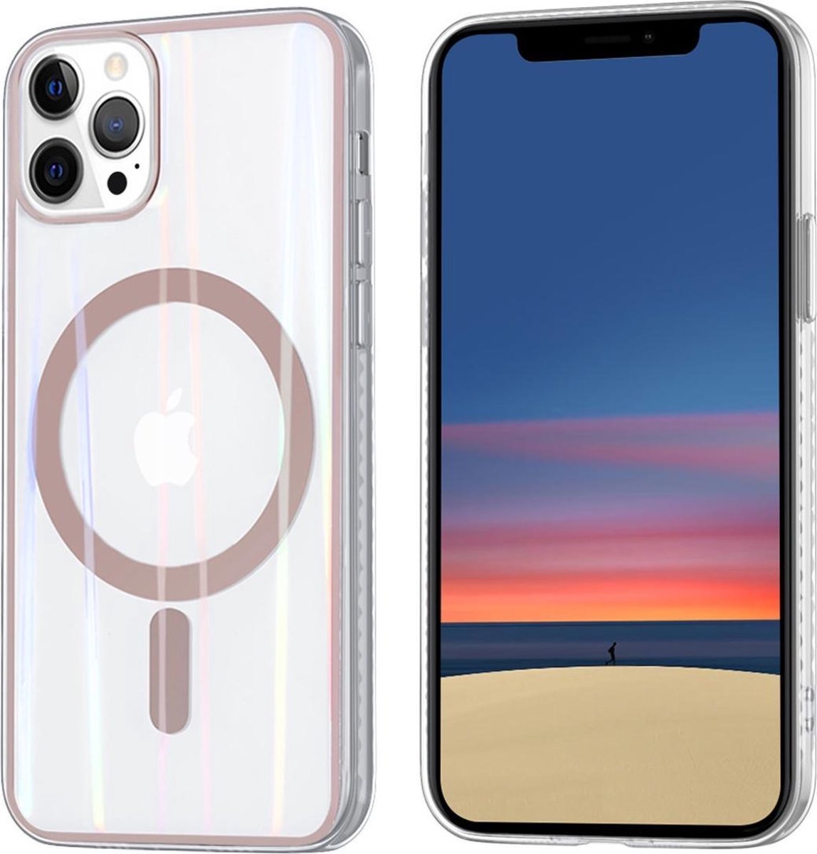 Apple iPhone 12 - 12 Pro TPU Backcover hoesje - Rose Gold