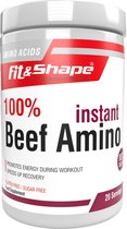 Fit&Shape 100% Beef Amino proteïne instant poeder pot 100gram (met maatschep)  20 doseringen (paleo geschikt)