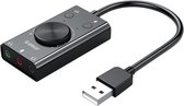 Grandecom® | USB | USB Hub | Externe geluidskaart | Headset | Splitter | Volume aanpassen | Microfoon | Koptelefoon