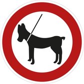 Honden aan de lijn houden sticker 100 mm
