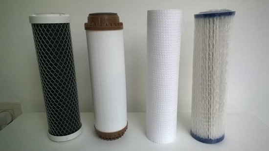 Filterset , 4 vervangfilters voor Aquafilter - grondwaterfilter "Brix" 4staps - waterfilter - putwaterfilter