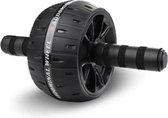 DW4Trading Brede Buikspier Roller incl. Kniemat - Buikspiertrainer - Trainingswiel - Ab Wheel – Zwart