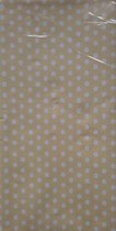 Tafelkleed papier 120x180 geel met witte stippen - Leuk voor Pasen met Paasbrunch - papieren tafelloper voor bij een zomers bbq feestje - Vrolijk Paastafelkleed