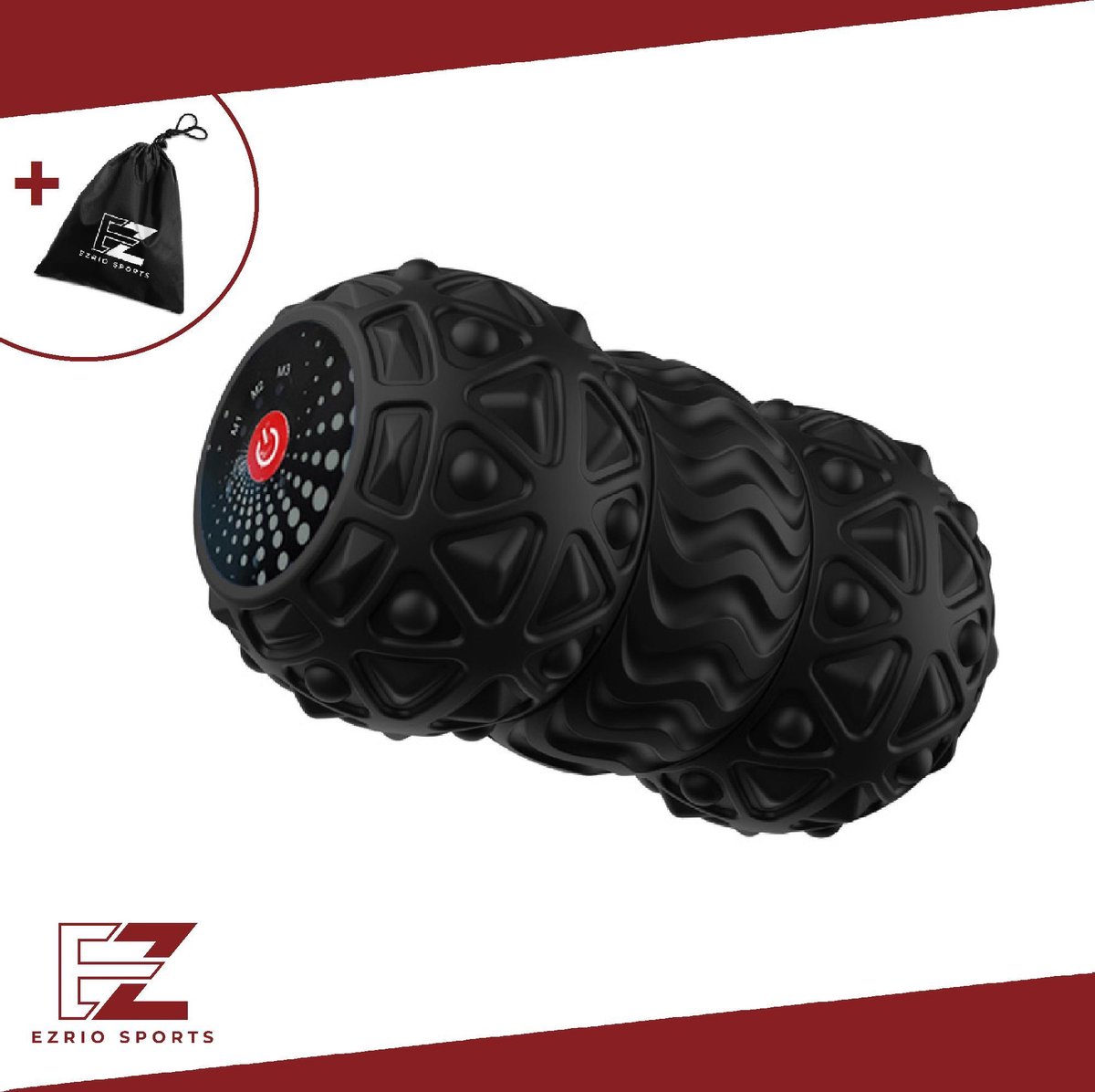 Goedkoopste Massage Bal – Triggerpoint – Massage Roller – Roterend – Vibrerend – Oplaadbaar – Tegen Spierpijn – Rubber – Zwart