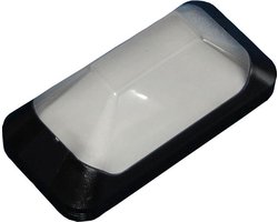ESAL- Multicare - MultiLicht Buitenlamp Hufterproof TOPAZIO LED 6,6 WATT met lichtsensor, opalen niet doorzichtige lichtkap en ZWARTE rand