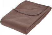 Plaid -  Taupe Kleurige plaid - fleece plaid - 125 X 150 CM - Zomer dekentje - Taupe