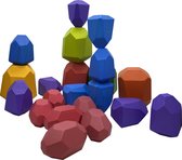 Miekemo | houten bouwstenen voor kinderen | multikleur | 21 stenen| speelgoed 2 jaar | Educatief speelgoed | montessori| stapelen | houten bouwblokken voor kinderen | leerzaam | sp